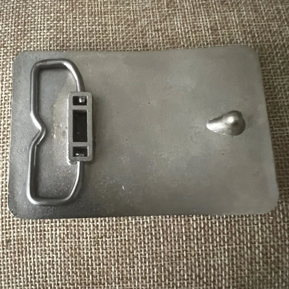 Vintage H-F Logistics Semi Truck 5 Year Safety Award Belt Buckle Silver Workwear